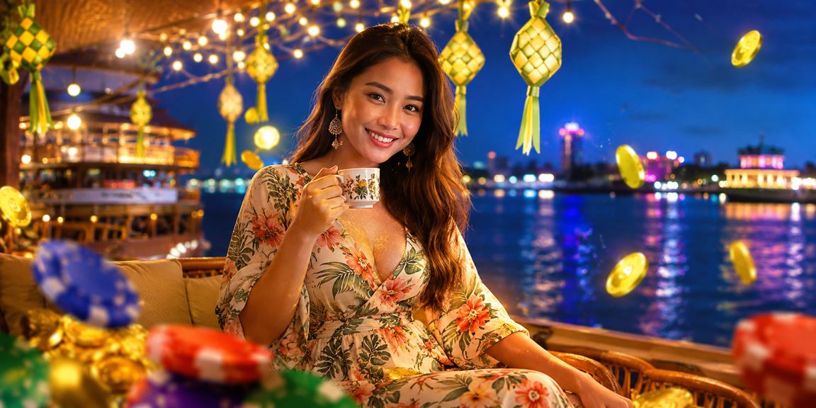 Pemain menikmati taruhan santai di kafe sambil minum kopi